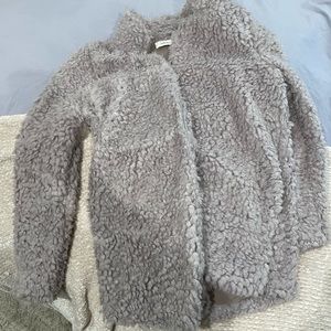 Anthropologie gray Sherpa jacket